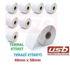 Termal Etiket 40X58 Terazi Etiketi Barkod Etiket